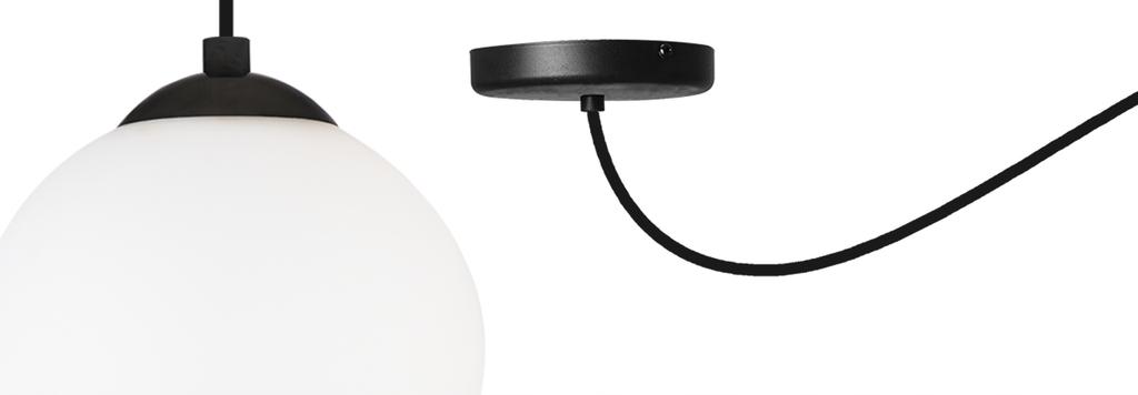 CEILING HANGING LAMP SPIDER BALL BLACK LED 15cm