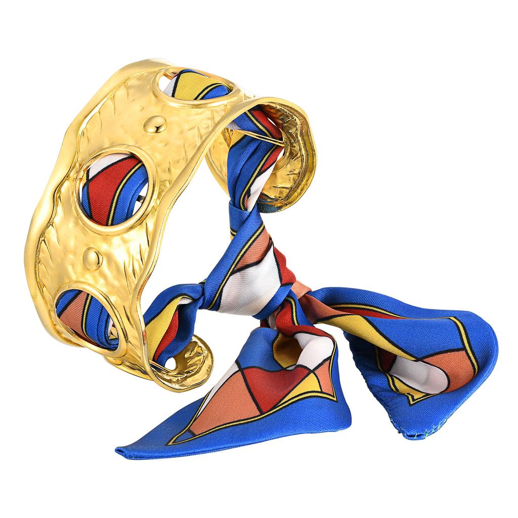Trendy Round Circular Open Knot Cuff Bangle Bracelets For Women Elegant GoldColor Jewelry Noeud Armband Pulseiras