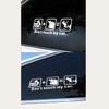 Car Motorcycle Universal Sticker Decal Funny Sticker Dress Up (A-White)