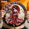 Metal Wall Art Cherry Sakura Retro Poster for Living Room Decor