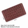 3-Pack Silicone Letter and Number Molds for Homemade Chocolate, Candy, Jelly or Ice Cubes, Cake Decorating, 21.5x11.5 cm, Brown/Pink