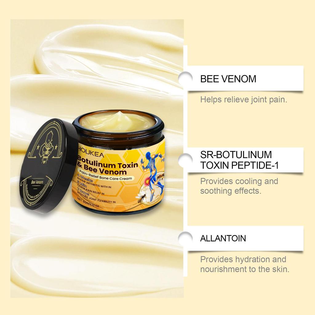 Bee-Venom Cream For Pain Relief Ultra Strengthen Joint Bone Gel For Knee Shoulder Mild Ingredients Pain Relieve Massage Cream