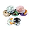1Pc/12Pcs Mini Elegant Flower Tin Box Diy Candle Jar Balm Round Empty Iron Box