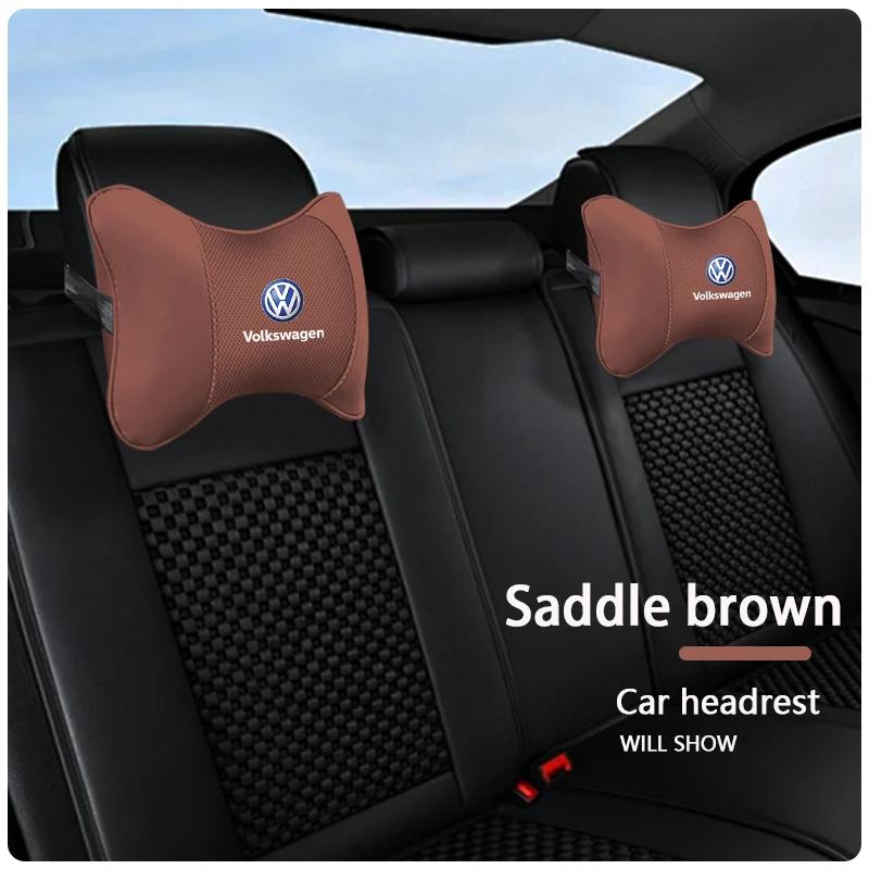Valve Stems Caps Car Sticker For VW Volkswagen Jetta MK5 Golf Leather Car Seat Headrest Memory Foam Comfort Neck Pillow Auto Int