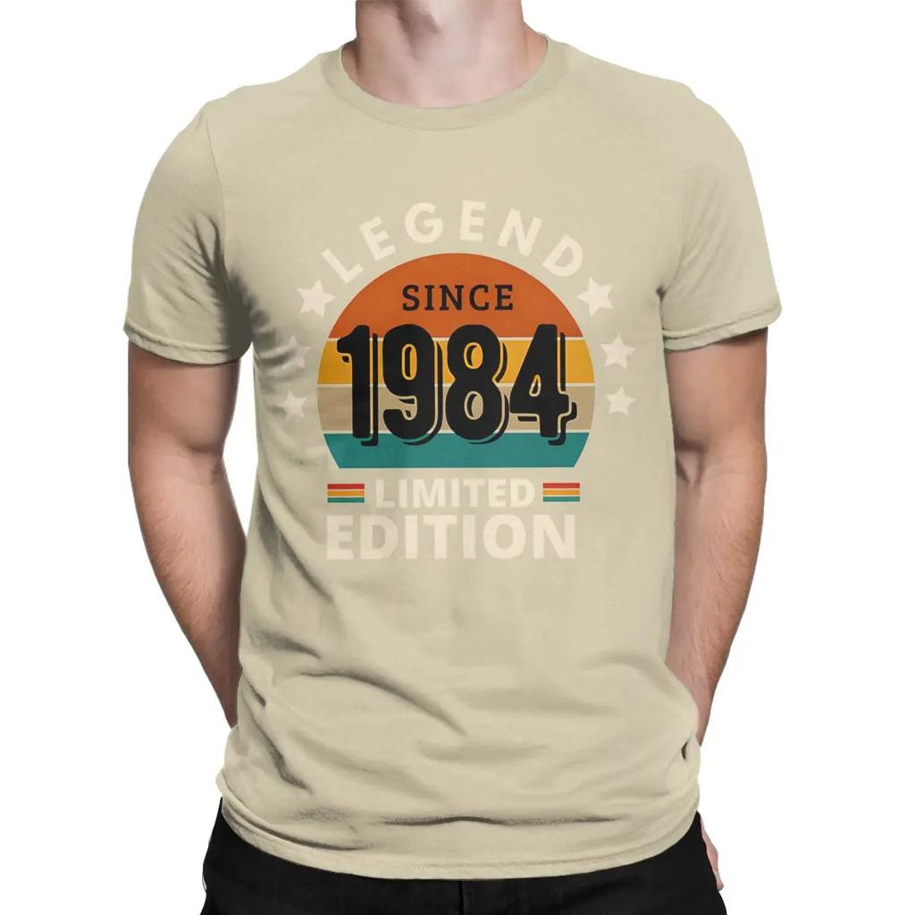 LEGEND 1984 VINTAGE Anniversary T-Shirts Men Fashion Cotton Tees O Neck Short Sleeve T Shirts Tops