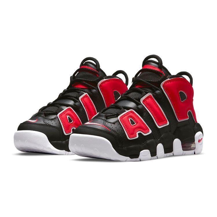 Nike Air More Uptempo GS Black University Red Kids Sneakers White DM3190-001