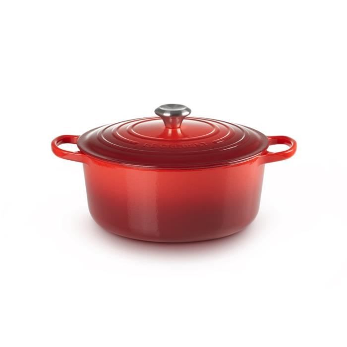 Le creuset - cocotte en fonte émaillée cerise 30cm