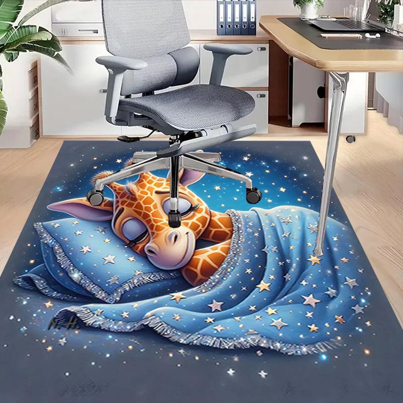 1PC Giraffe Starry Non-Slip Floor carpet, suitable for Office, bedroomand playrooms. It can also be used as a sofa footrest cover-T84