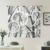 2 pieces, abstract circular tree shadow curtains - semi transparent - suitable for living room, bedroom, kitchen, home decoratio