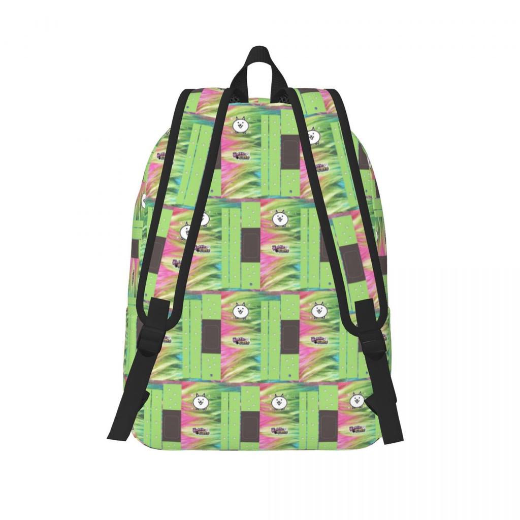 Cute The Battle Cats Colorful Backpack Hot Sale Daypack Large Capacity Boys Girls BookBag School Bag Shoulder Bags for Men Women