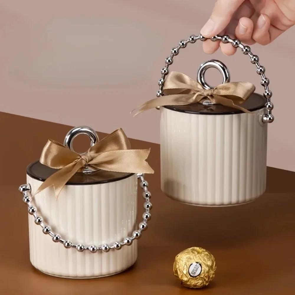 Candy Plate Set Tray Home Living Room Snack Storage Box Creative Decoration Wedding Candy Box Light Luxury Nordic Fruit Box