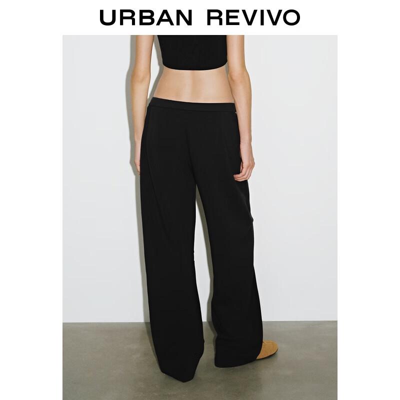 UR 2025 Women's Elastic Waist Drawstring Curved Pants