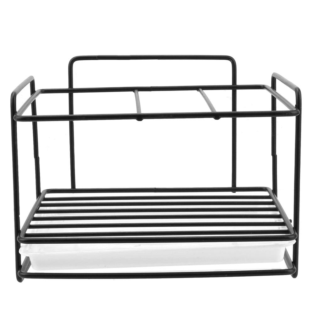 Seifenablage Aufbewahrungsgestell Spüllappen Bürstenhalter Schwammhalter Eisenregal Badezimmer Organizer Schwammhalter Küchenzubehör Badezimmerhalter