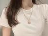 Ju Jingyi and Wu Lei Snake Head Necklace: Diamond-Studded, Gold-Plated V-Clavicle Chain, Exuding Light Luxury and Unique Style.