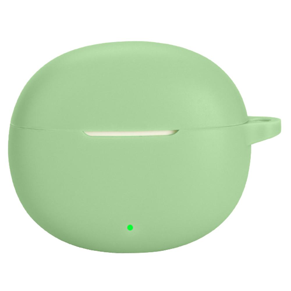 

For vivo iQOO TWS Air3 Protective Case Bluetooth-Compatible Earbuds Silicone Cover with Hook Matcha Green