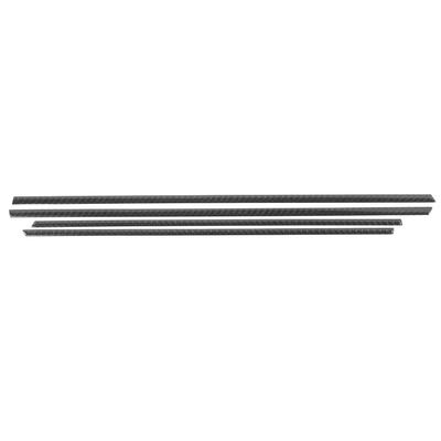 4Pcs Car Interior Door Panel Cover Trim Strip Decor Carbon Fiber Fit for RAV4 2015‑2019