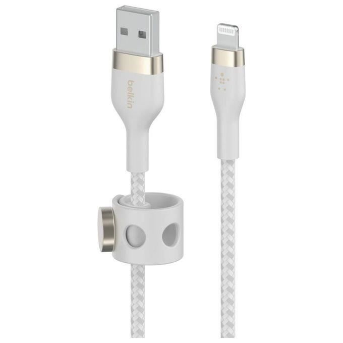 Belkin Câble À Gaine Tressée USB-A Vers Lightning BoostCharge Pro Flex (3 M), Certifié MFi, Pour iPhone 14, 13, 12, Pro, Max, Mini,