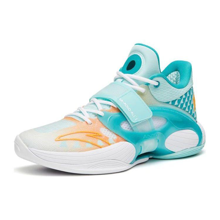 Anta Voda Květina 5 Surfing Nemesis Tlumení Nárazů Protiskluzové Odolné Nízké Basketbalové Boty Pánské Basketbalové Boty Bílé Zelené 112321108-6