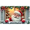 Xmas Backdrop Gold Ornament Holiday Background Festive Banner Red Bow Noel Backdrop For New Year Eve Home Indoor Christmas Photo