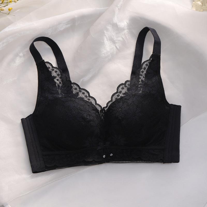 Thin hole cup without steel ring, breathable collection of secondary breasts, gathering underwear, women's big breasts show small beauty