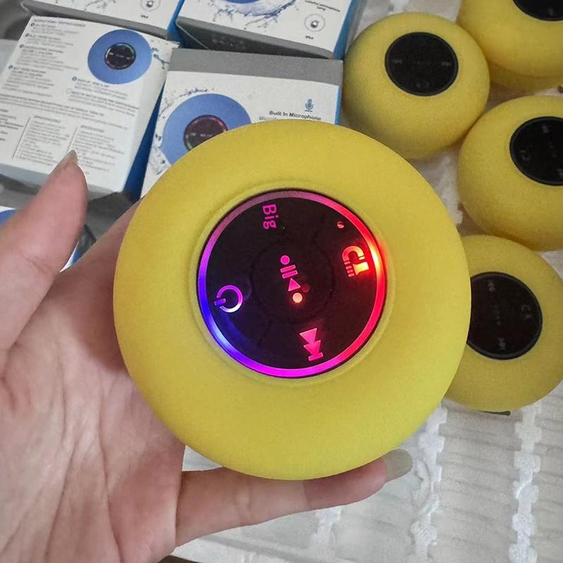 Loudspeaker Bluetooth Speaker Mini Shower Subwoofer Waterproof Handsfree With Suction Cup Mic For Bathroom Pool Beach Car Phone