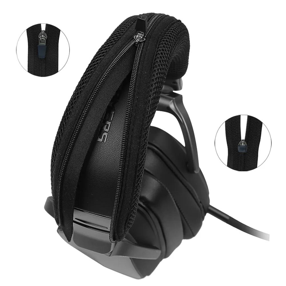 YAYINCC Quality Headphone Head Beam Cover for ASUS ROG STRIX GO BT Earphone Zipper knitted fabric headband protective cover