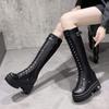 Thick-soled Women's Boots Women's 2025 New Long Knight Boots, But the Knee Height Increases. The Long Boots Are Thin, Spring and Autumn Small Men