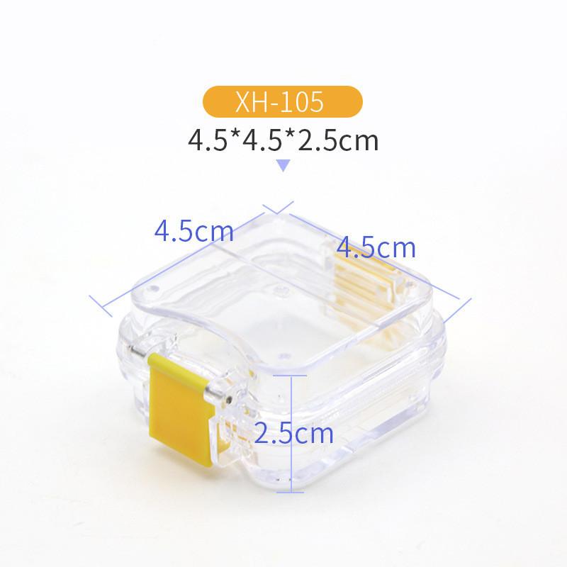 Plastic Transparent Dental Box Denture Storage Box With Film Membrane Colorful Hinge For Crown And Bridges