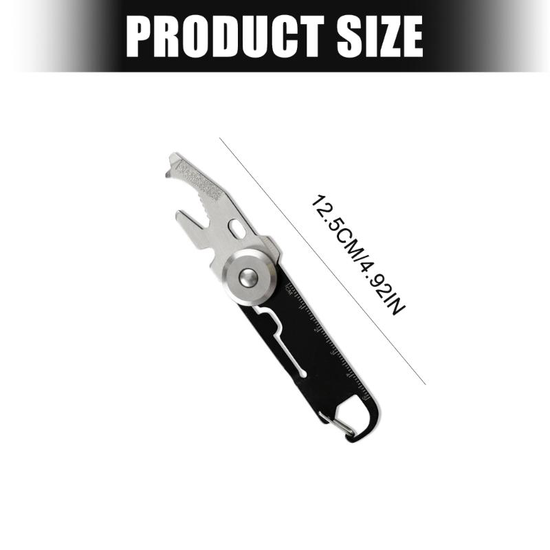 Compacts Multifunctional Outdoor Tool Card With Foldable Aluminum Handle Utility Card for Camping Hiking and Daily Use