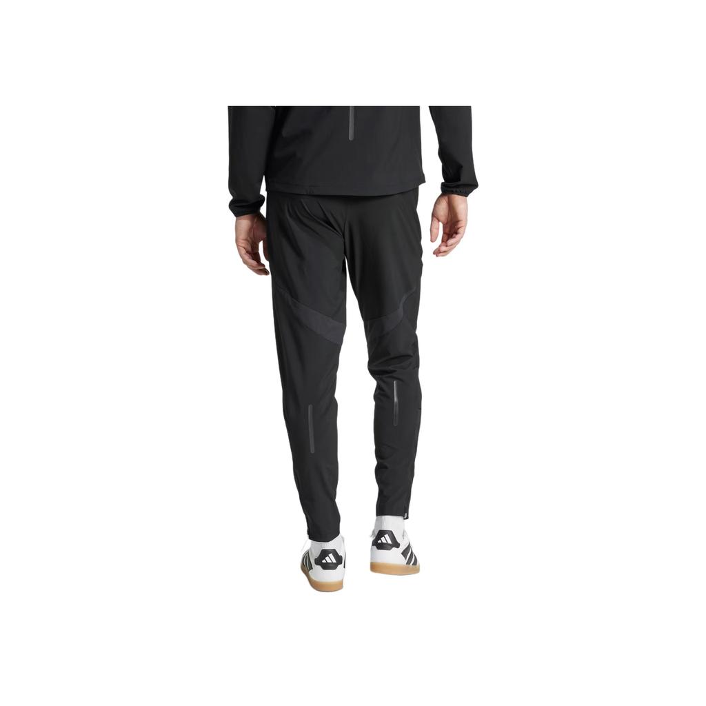 adidas Solid Color Mid Waist Elastic Casual Pants Men Bottoms Black JW4936