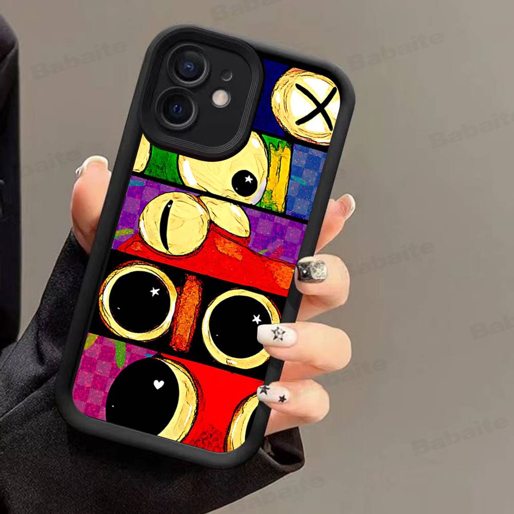Cartoon R-Rainbow Friends Phone Case For IPhone 17 16 15 14 13 12 11 Pro Max Plus MINI Soft Cover