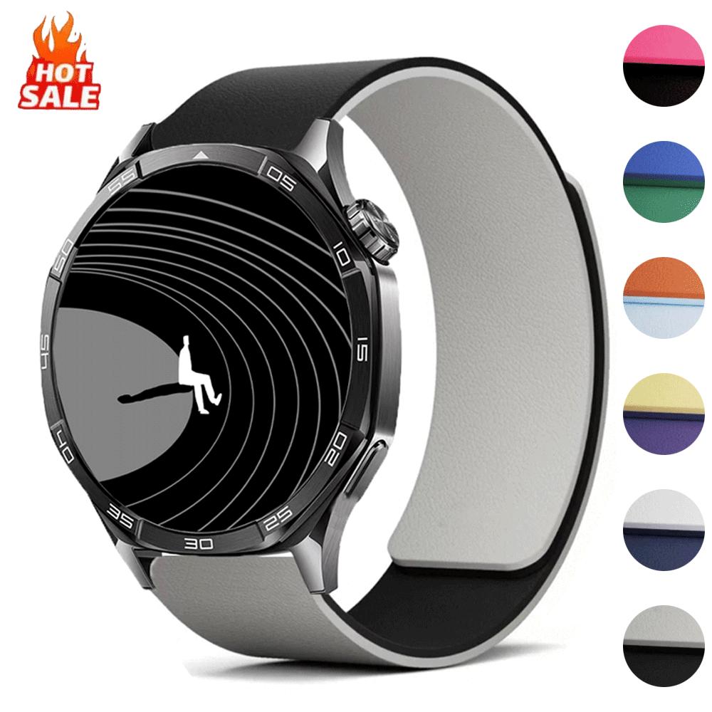 18mm 20mm 22mm Silicone Magnetic Band for Huawei Watch GT6/5 GT6/5Pro GT3 46mm Sport Strap for Samsung Galaxy Watch 7 6 5 4
