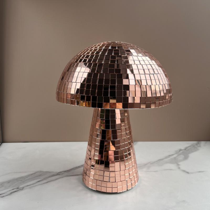 WTEMPO DIY Disco Mushroom Mirror Glass Laser Paper Mushroom Decoration for Home Decoration