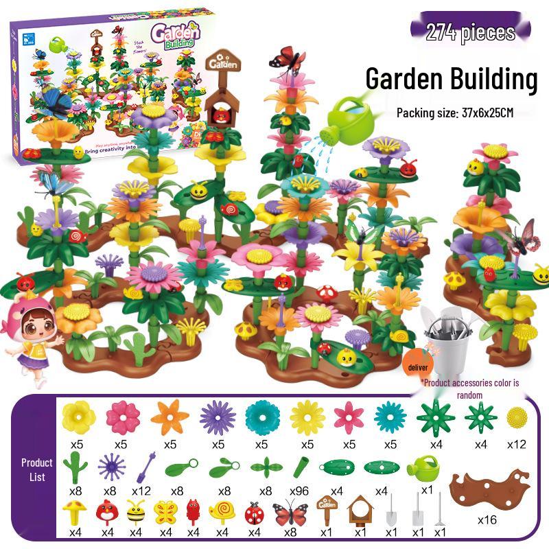 Interlocking DIY Garden Building Blocks - Free Shipping Children's Assembly Toy