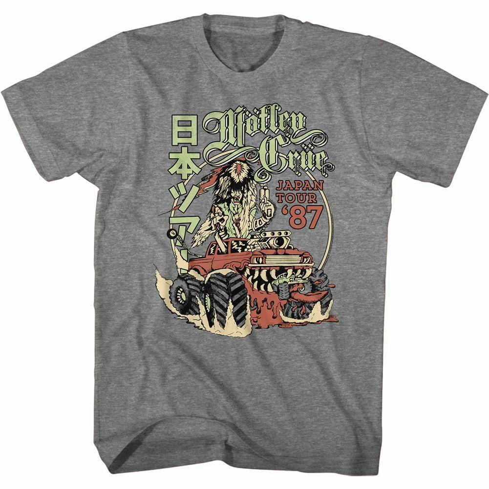 Motley Crue Tour 87 Graphite Heather Adult T-Shirt Mens Womens Tees Top 3XL