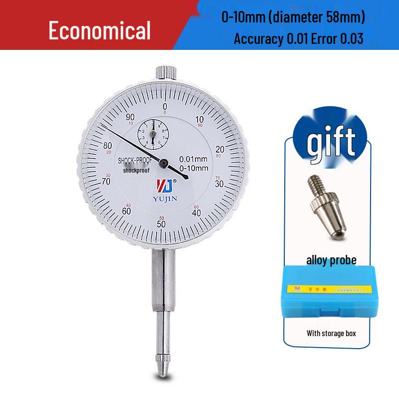 Shockproof Digital Dial Indicator with Magnetic Base - 0-10 Calibration Lever Micrometer Probe