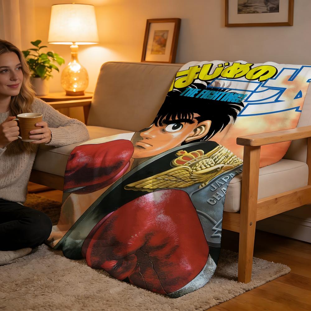 Throw High-Density Short Plush Blanket For Sofa Nap Air-Conditioned Room Soft Skin-Friendly Hajime No Ippo