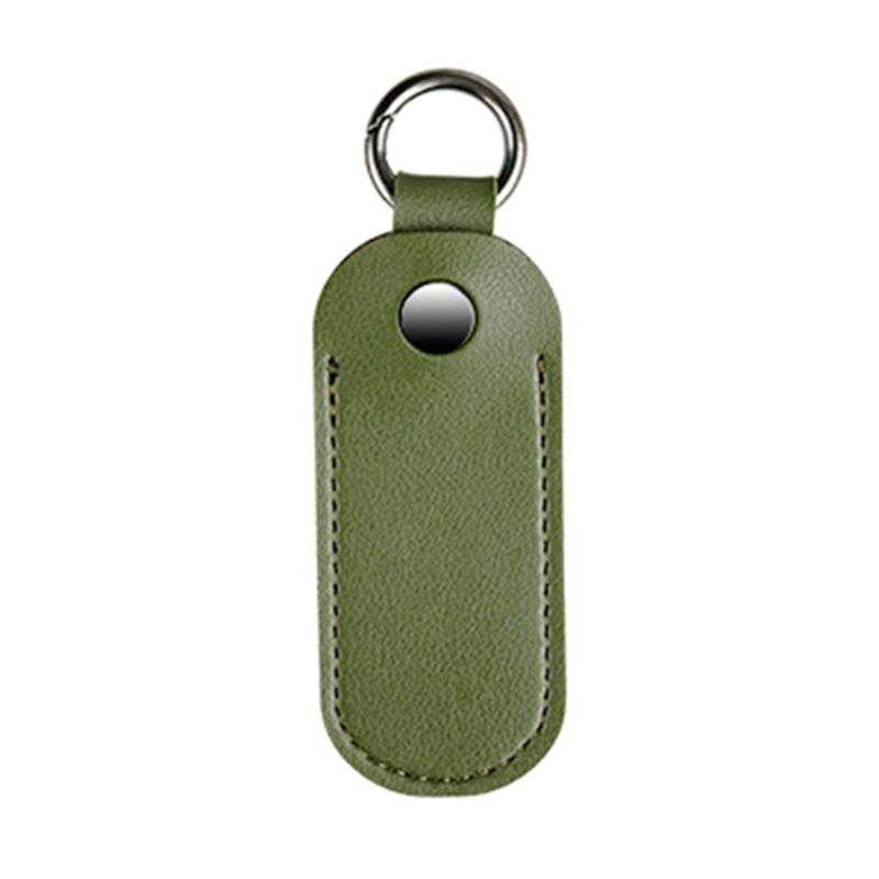 USB Flash Drive Holder Case Microfiber Leather Protective Cover With Metal Snap Closure
