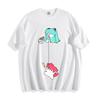 Kawaii Hatsune Miku x Kasane Teto TShirt Cute Vocaloid Meme Graphic Unisex Tee