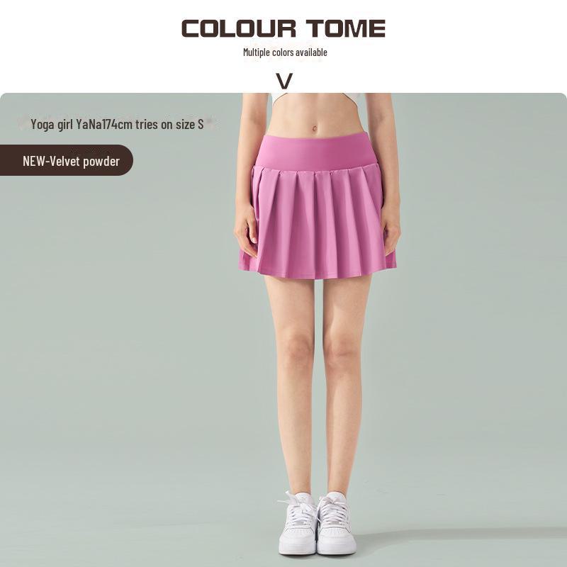 SZ Plissee Lycra Yogarock: Anti-Expositions-Tennis- und Badminton-Skort für Fitness und Laufen