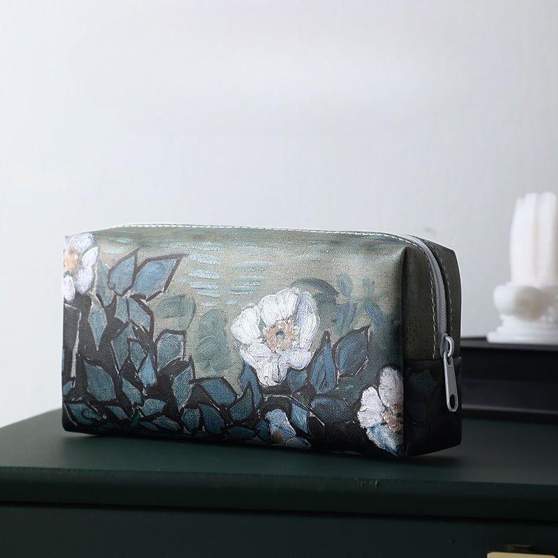 Original Retro Pencil Case High-end Oil Painting Pen Student Pencil Case High Aesthetic Value Niche Large Capacity