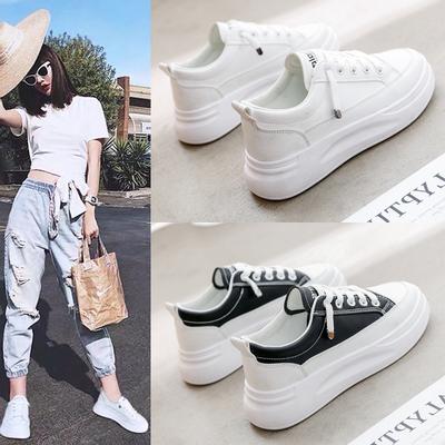 White Shoes Women's Spring Internet Hot Korean Style Ins Breathable Sneakers New  Summer New Women's Shoes Trendy Sneakers