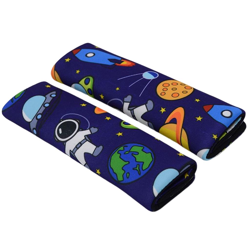 

2Pcs Car Pillow Printed Head Neck Support Universal Breathable Shoulder Pads Adults Women Automotive Supplies