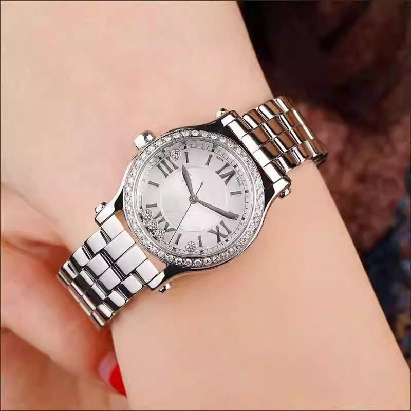 Stainles Steel Watchband Replaces Chopard For Chopard HAPPY DIAMONDS Five Drill and Seven Drill ButterflyWrist Bracele 15MM 18MM