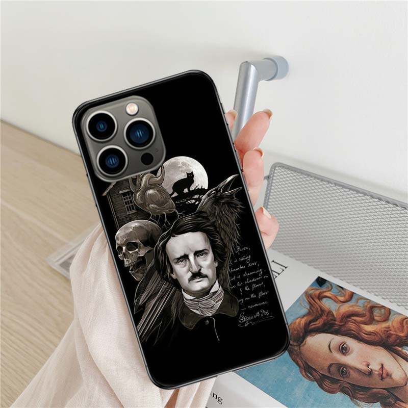 Edgar Allan Poe Handyhülle Für Iphone 17 Air 16 15 Pro Max 14 Plus 16E Hülle 13 Pro 12 Mini 11 Klare Hülle Silikon Niedliche Hülle S