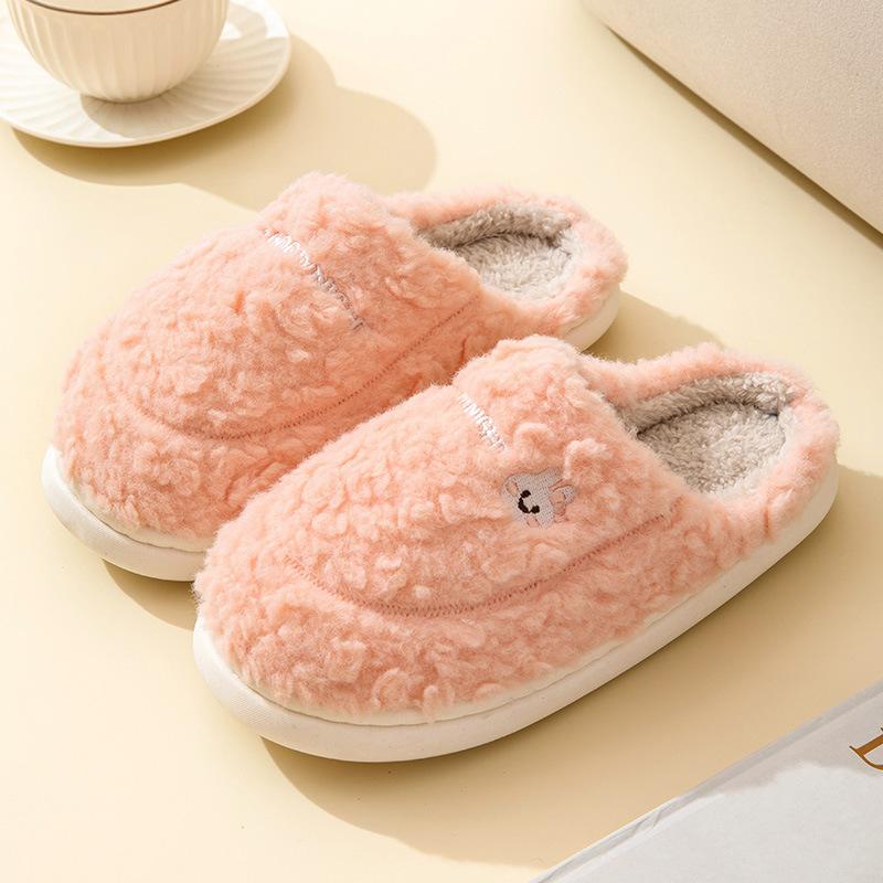 Non-slip cotton slippers women's winter new indoor home warmth household autumn and winter fluffy slippers men