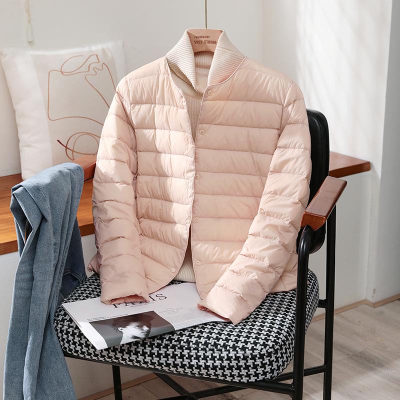 Autumn Winter Warm Women White Duck Down Slim Jackets Female Ultra Lightweight Packable Puffer Coats