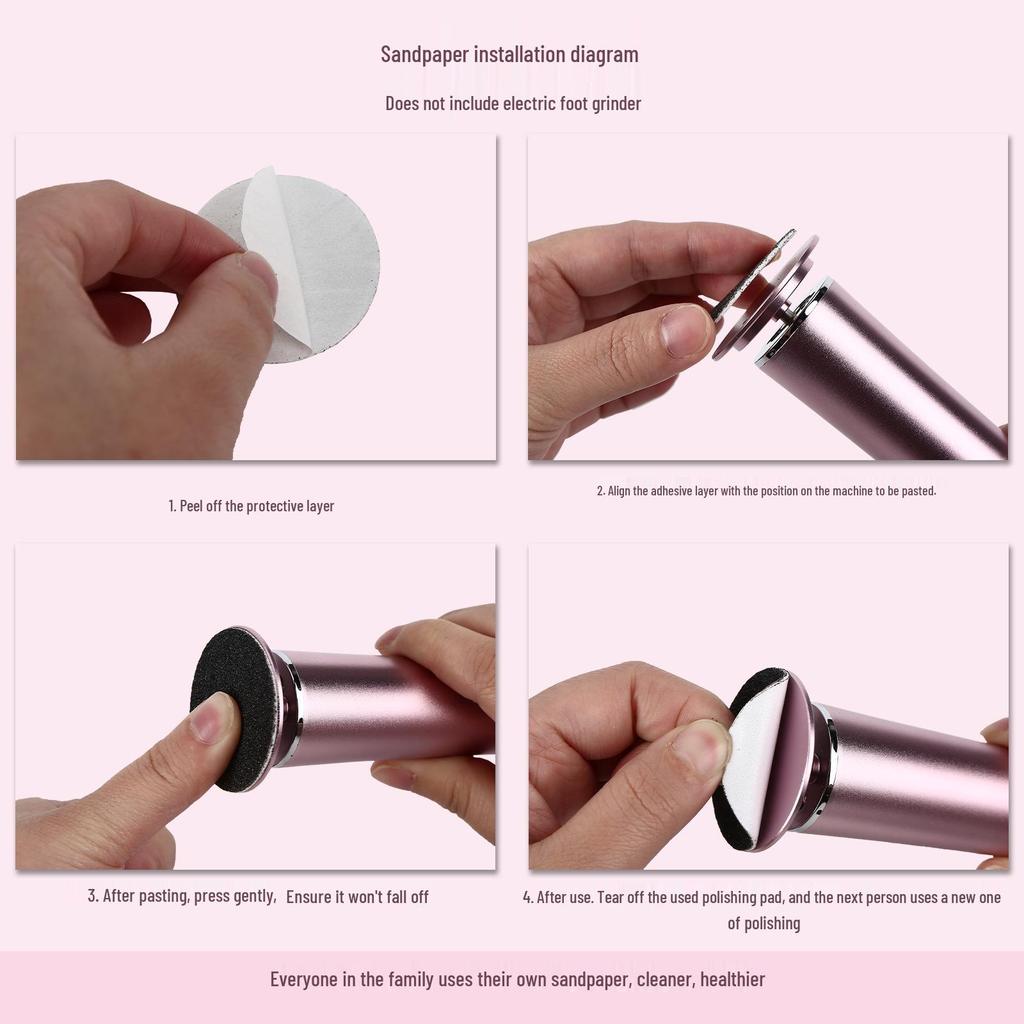 Electric Volcanic Stone Foot File: Exfoliating Grinder for Dead Skin