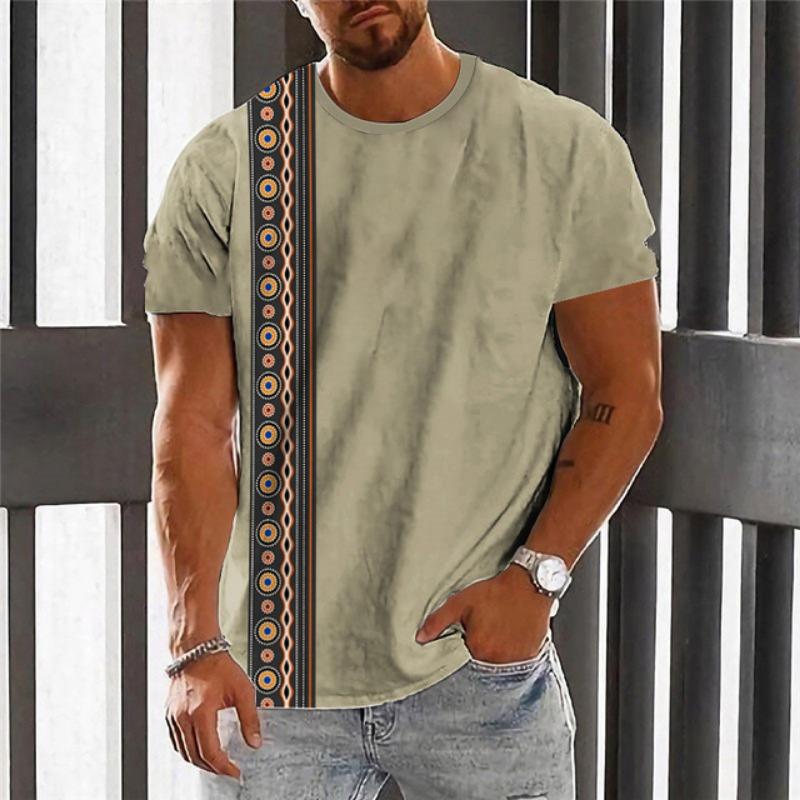 Vintage Men's O-neck Short Sleeve T-Shirts Clothing Oversized Loose Crew-Neck T Shirts Top Outdoor Quick Dry Fitness Sportswear