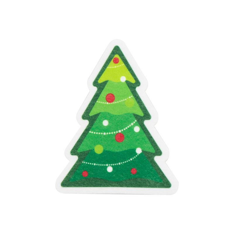 Christmas Kitchen Cleaning Supplies Durable Dishcloths Easy To Clean Cleaning Brushes Cute Sponges Home Decor 10x12cm